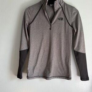 The North Face Women's Gray and Black Zip-Up‎ Hoodie